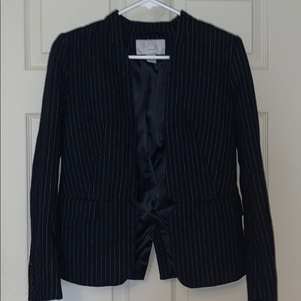 Black striped blazer